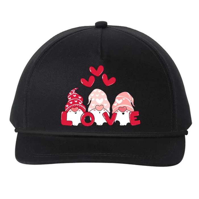 Valentines Day Gnomes Snapback Five-Panel Rope Hat