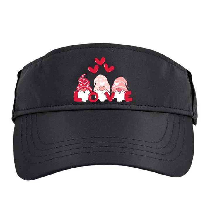 Valentines Day Gnomes Adult Drive Performance Visor