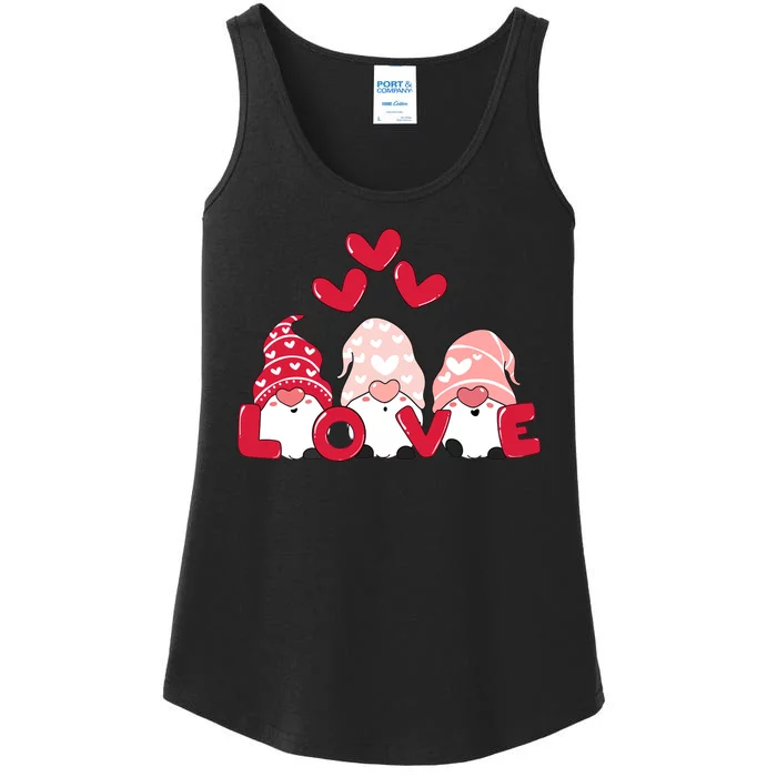 Valentines Day Gnomes Ladies Essential Tank