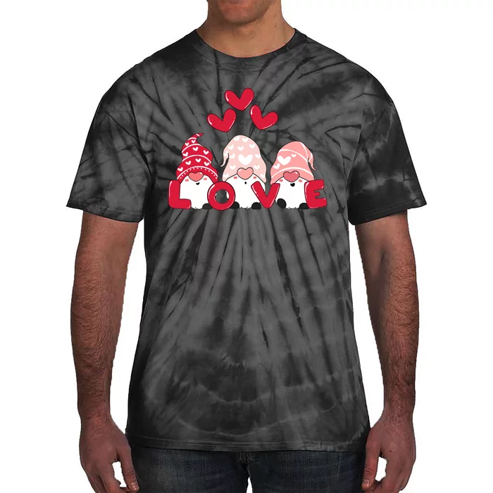 Valentines Day Gnomes Tie-Dye T-Shirt