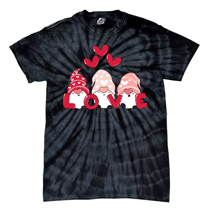 Valentines Day Gnomes Tie-Dye T-Shirt