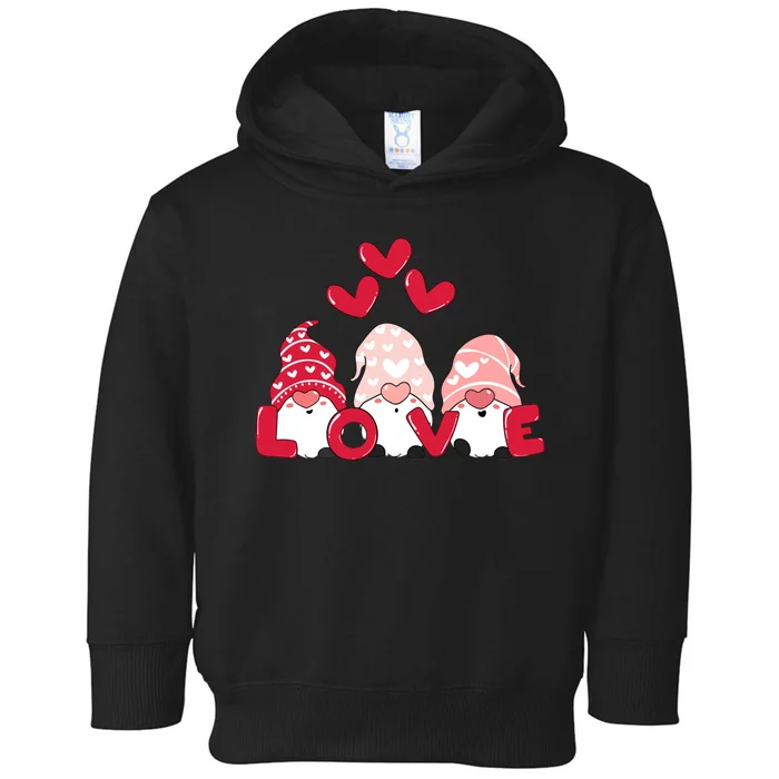 Valentines Day Gnomes Toddler Hoodie