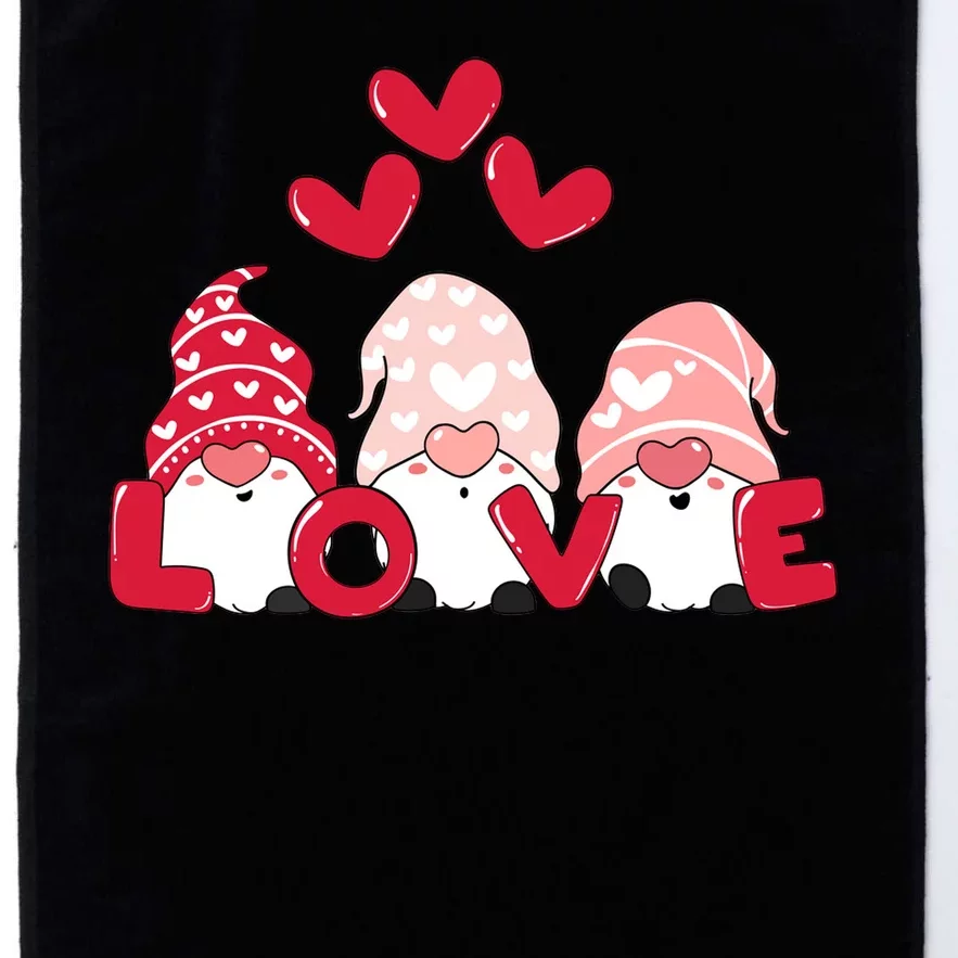 Valentines Day Gnomes Platinum Collection Golf Towel