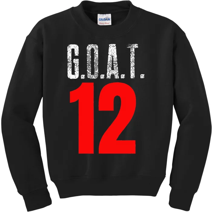 Vintage Distressed Goat 12 Kids Sweatshirt