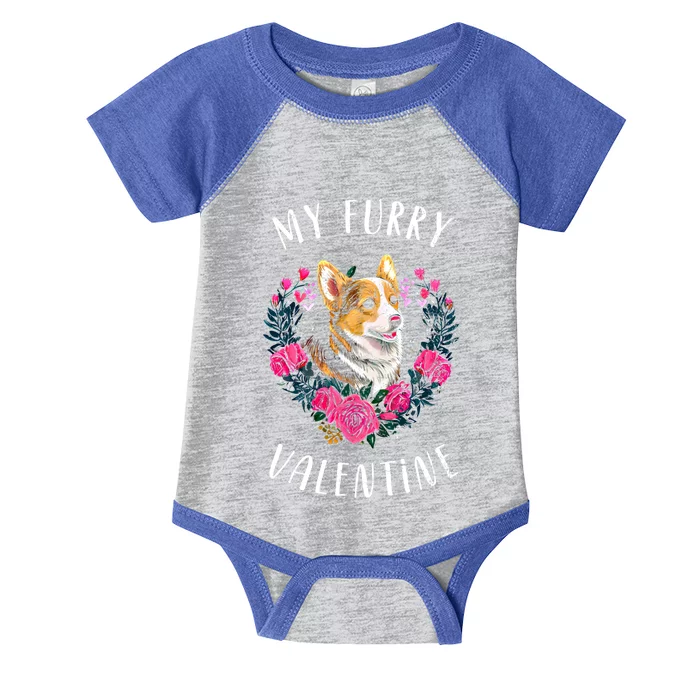 Valentine's Day Gift Corgi Dog Valentine Meaningful Gift Infant Baby Jersey Bodysuit