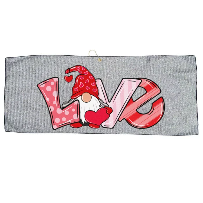 Valentine's Day Gnome Love Funny Cute Large Microfiber Waffle Golf Towel