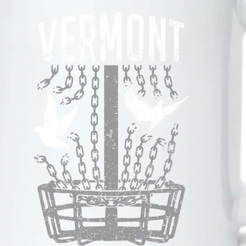 Vermont Disc Golf Player Breaking Chains Birdie Gift Black Color Changing Mug