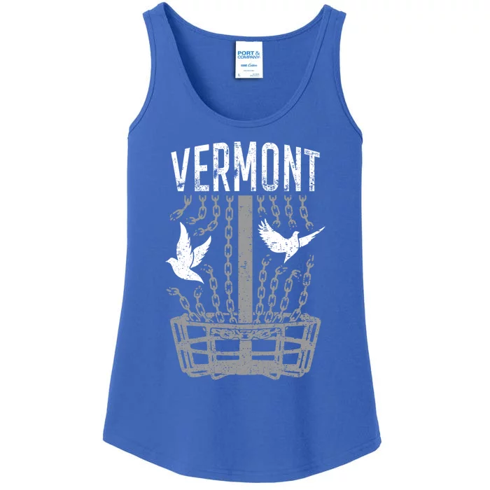 Vermont Disc Golf Player Breaking Chains Birdie Gift Ladies Essential Tank