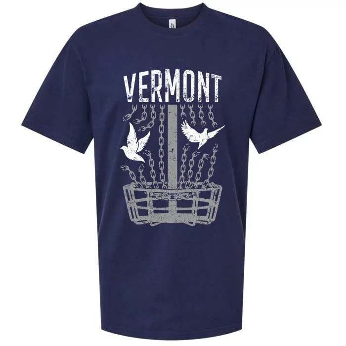 Vermont Disc Golf Player Breaking Chains Birdie Gift Sueded Cloud Jersey T-Shirt