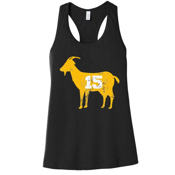 Vintage Distressed GOAT 15 Apparel Women's Racerback Tank