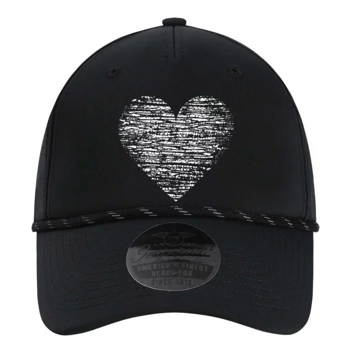 Valentines Day Graphic Cute Women Distressed Heart Red Performance The Dyno Cap