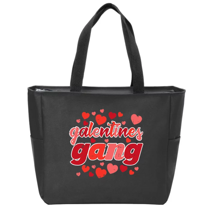 Valentines Day Galentines Gang Funny Valentine Zip Tote Bag