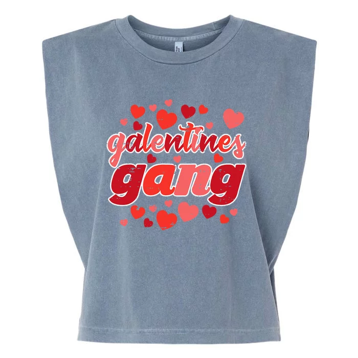 Valentines Day Galentines Gang Funny Valentine Garment-Dyed Women's Muscle Tee