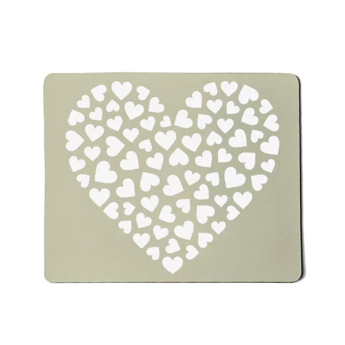 Valentine's Day Graphic Cute Women's's White Hearts Red Mousepad