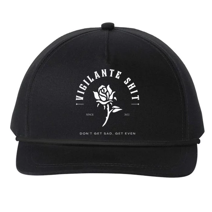 Vigilante DonT Get Sad Get Even Shit Vintage Snapback Five-Panel Rope Hat