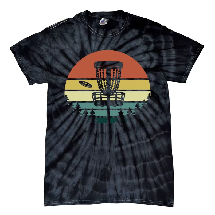 Vintage Disc Golf Frisbee Golf Golfing Basket Tie-Dye T-Shirt