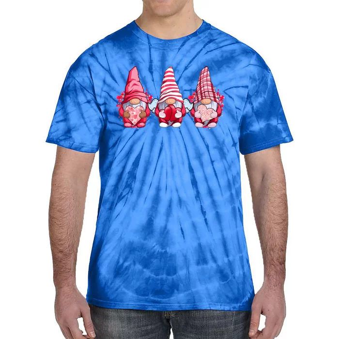 Valentines Day Gnome Heart Love Cute Tree Gnomes Great Gift Tie-Dye T-Shirt