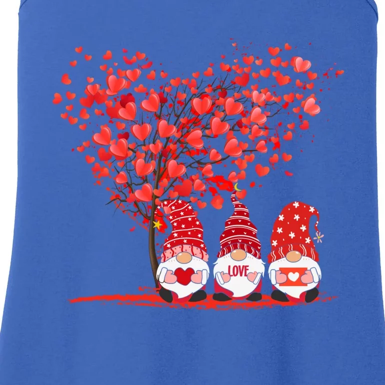 Valentines Day Gnome Love Heart Tree Gnomes Farmer Gardener Gift Ladies Essential Tank