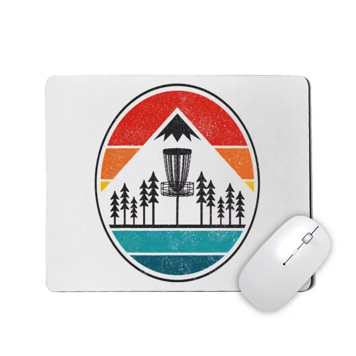 Vintage Disc Golf Frolf Retro Frisbee Disc Golfer Mousepad