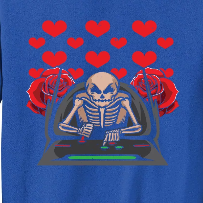 Valentine Day Gamer Skeleton Gaming Gift Tall Sweatshirt