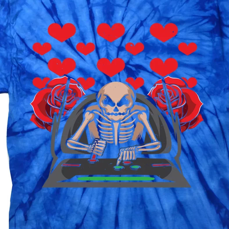 Valentine Day Gamer Skeleton Gaming Gift Tie-Dye T-Shirt