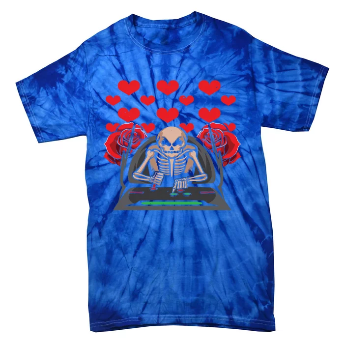 Valentine Day Gamer Skeleton Gaming Gift Tie-Dye T-Shirt