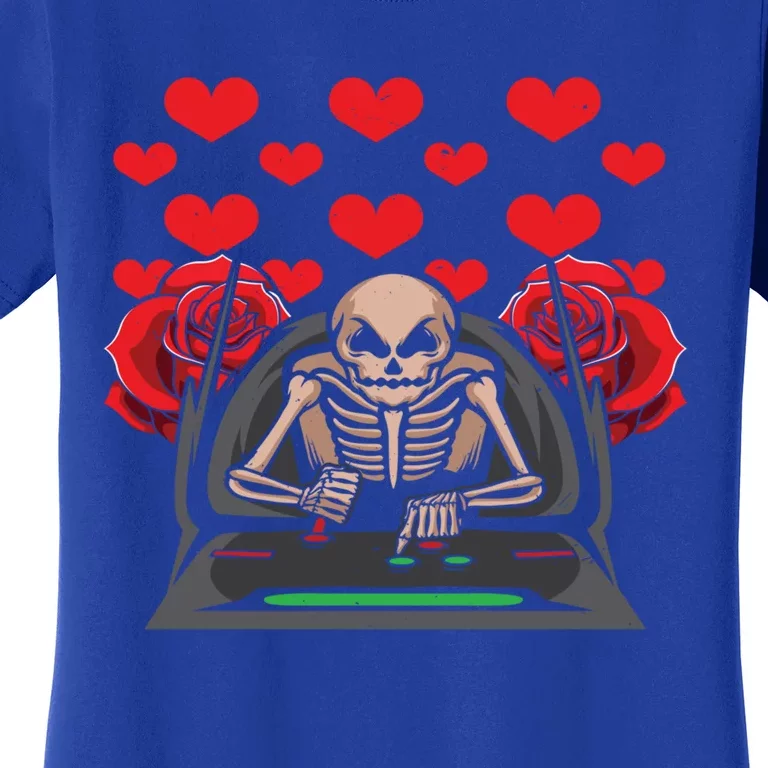 Valentine Day Gamer Skeleton Gaming Gift Women's T-Shirt