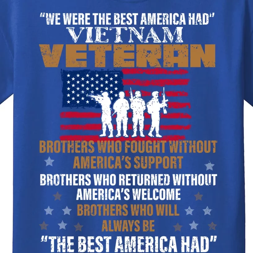 Veterans Day Gift Vietnam Veteran The Best America Had Funny Gift Kids T-Shirt