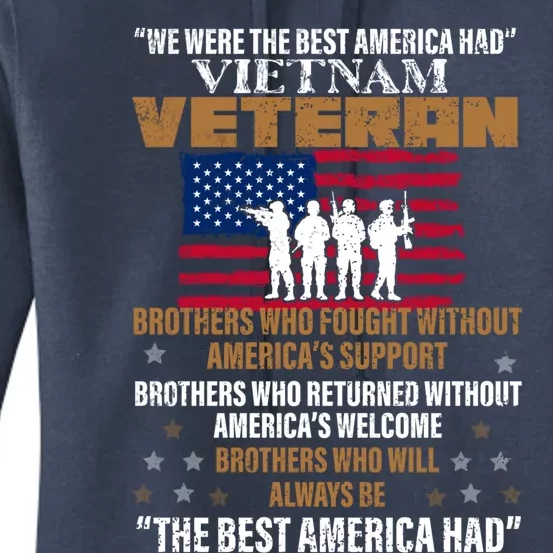 Veterans Day Gift Vietnam Veteran The Best America Had Funny Gift Women's Pullover Hoodie