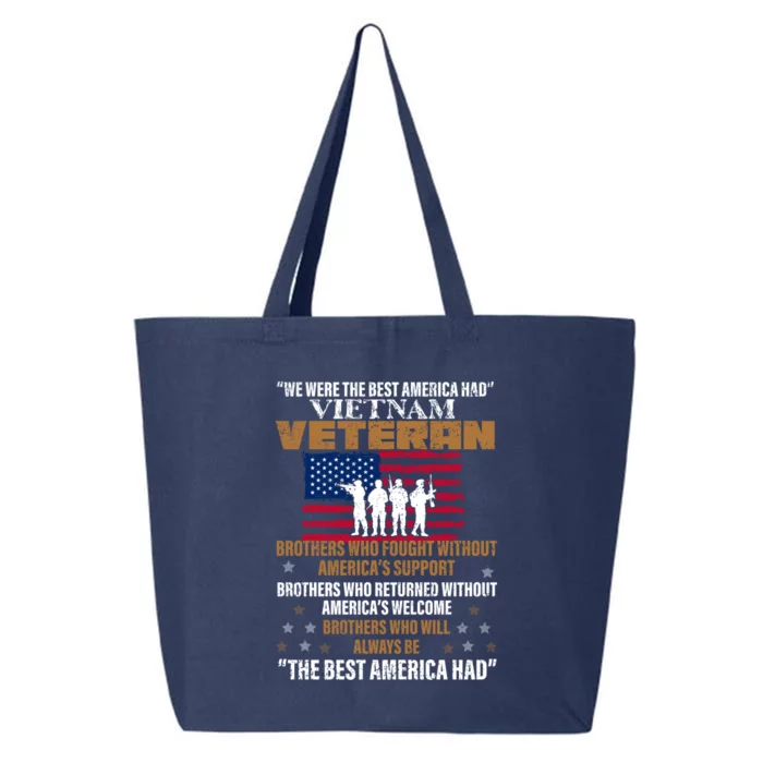 Veterans Day Gift Vietnam Veteran The Best America Had Funny Gift 25L Jumbo Tote