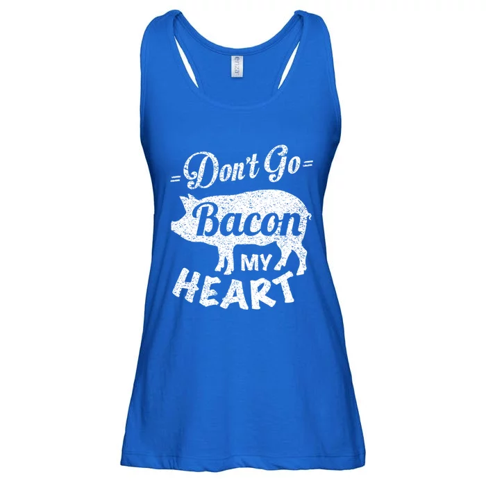 Valentines Day Gift Idea Don't Go Bacon My Heart Funny Cute Gift Ladies Essential Flowy Tank