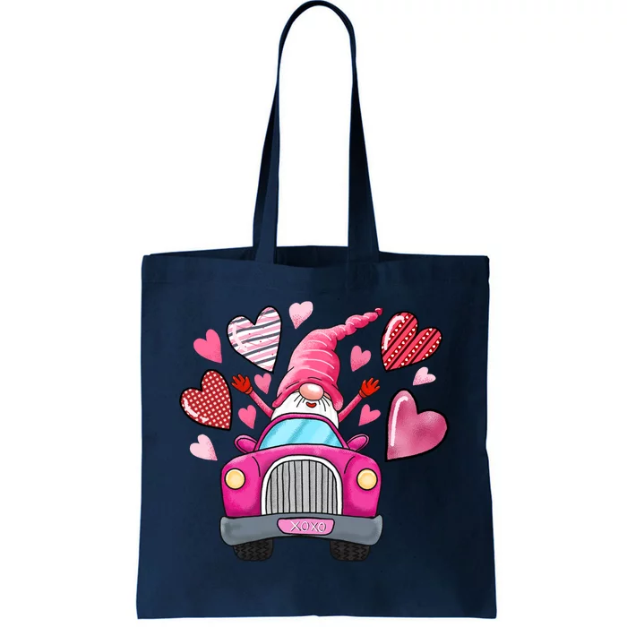 Valentines Day Gnome Heart Truck Tote Bag