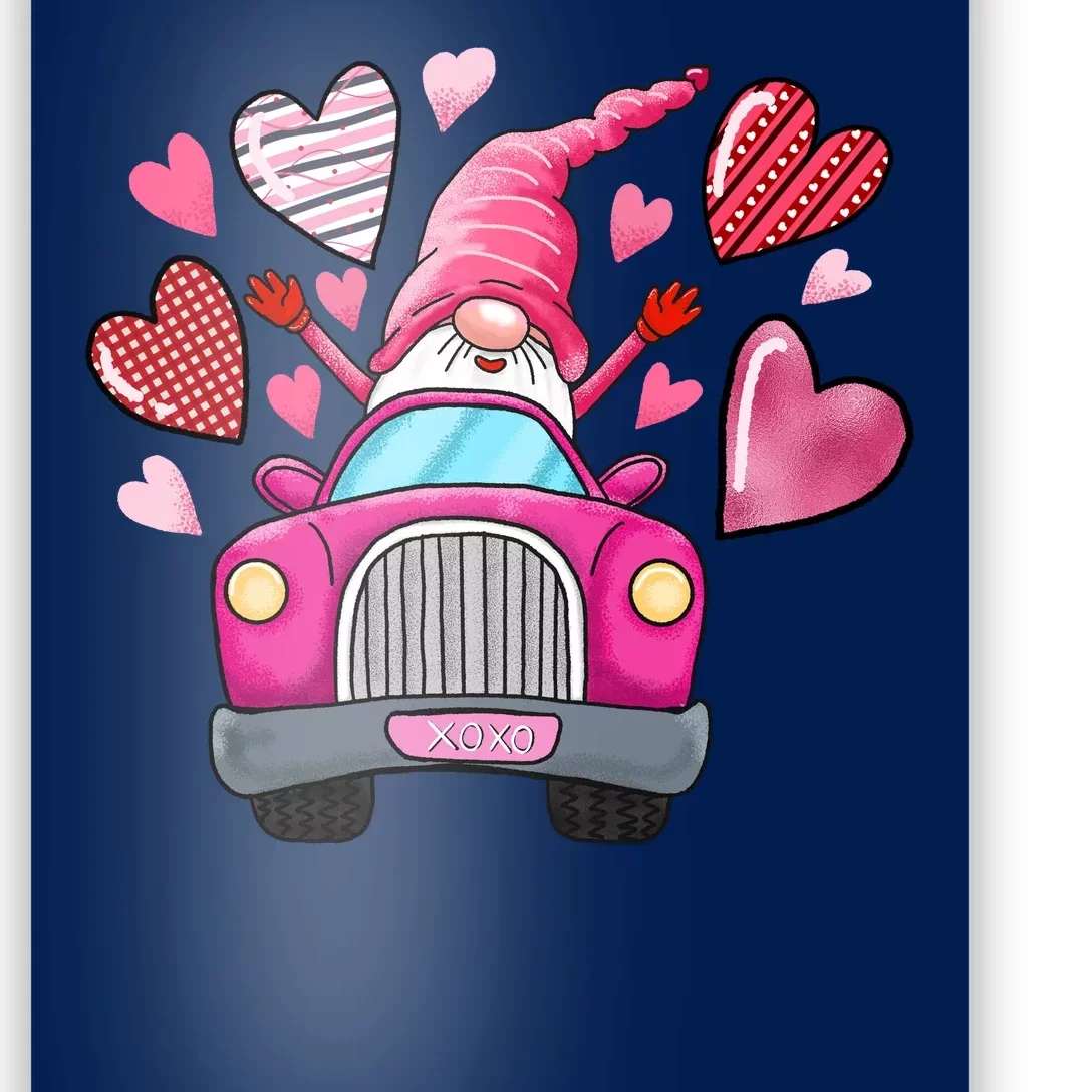 Valentines Day Gnome Heart Truck Poster