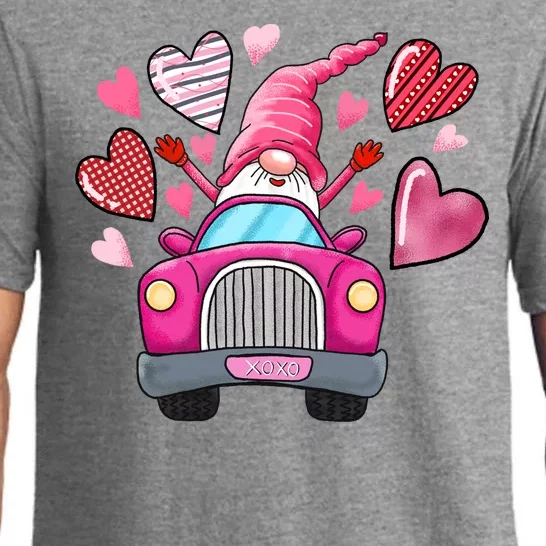 Valentines Day Gnome Heart Truck Pajama Set