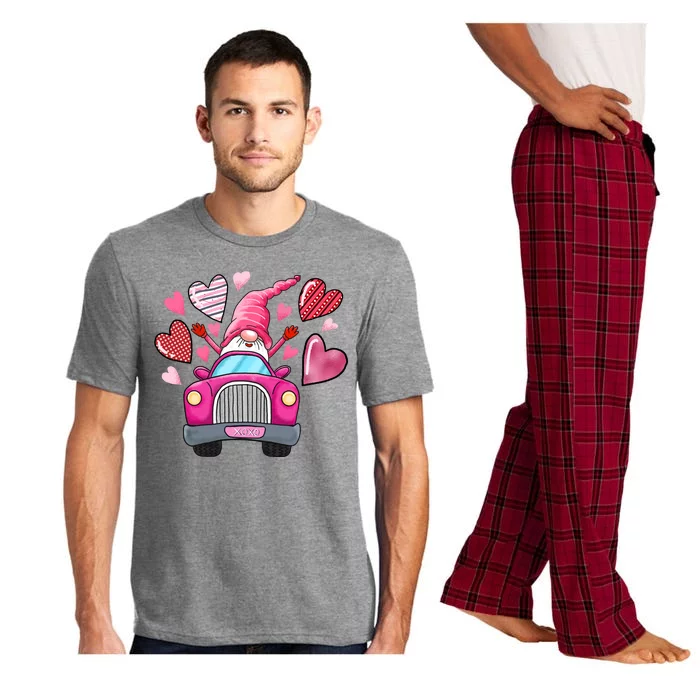 Valentines Day Gnome Heart Truck Pajama Set