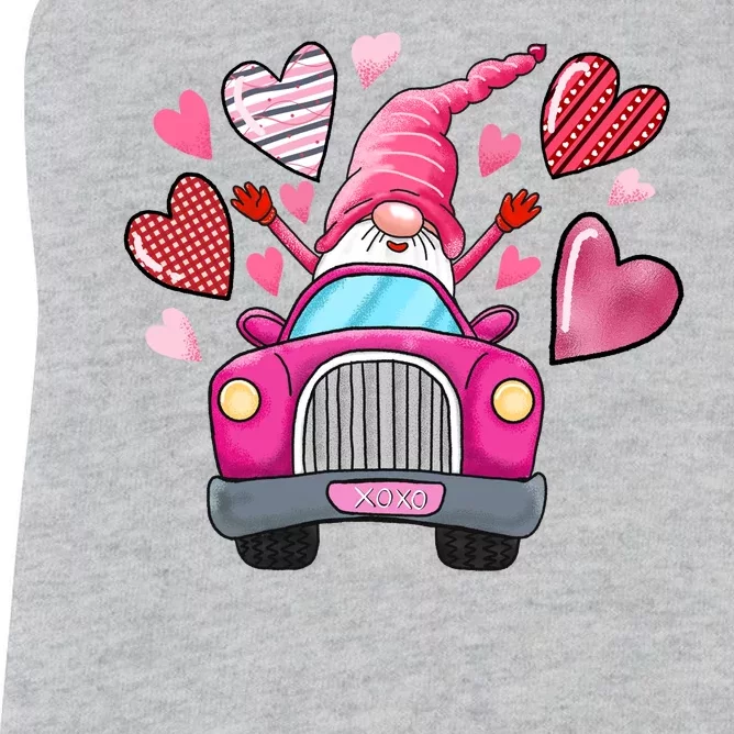 Valentines Day Gnome Heart Truck Women's Racerback Tank