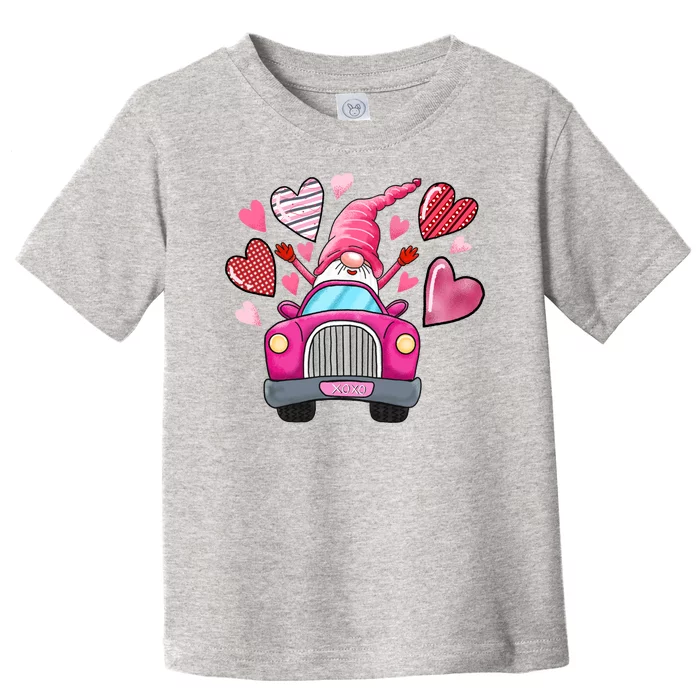 Valentines Day Gnome Heart Truck Toddler T-Shirt