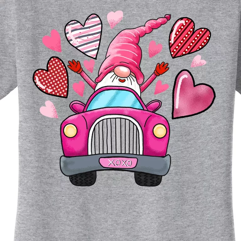 Valentines Day Gnome Heart Truck Women's T-Shirt