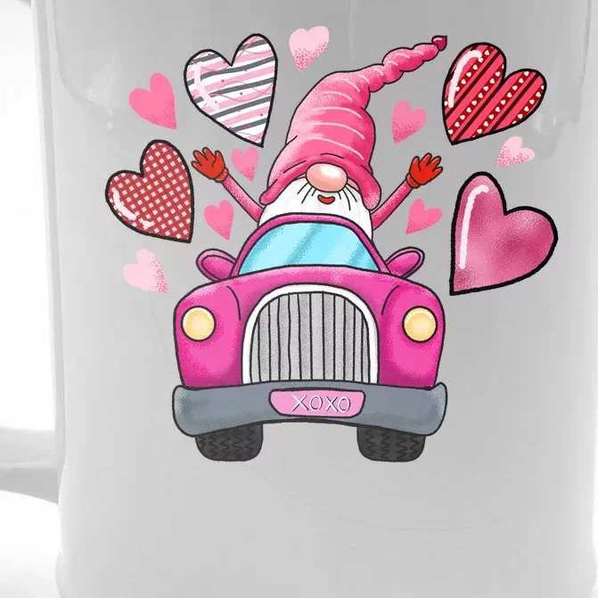 Valentines Day Gnome Heart Truck Front & Back Beer Stein