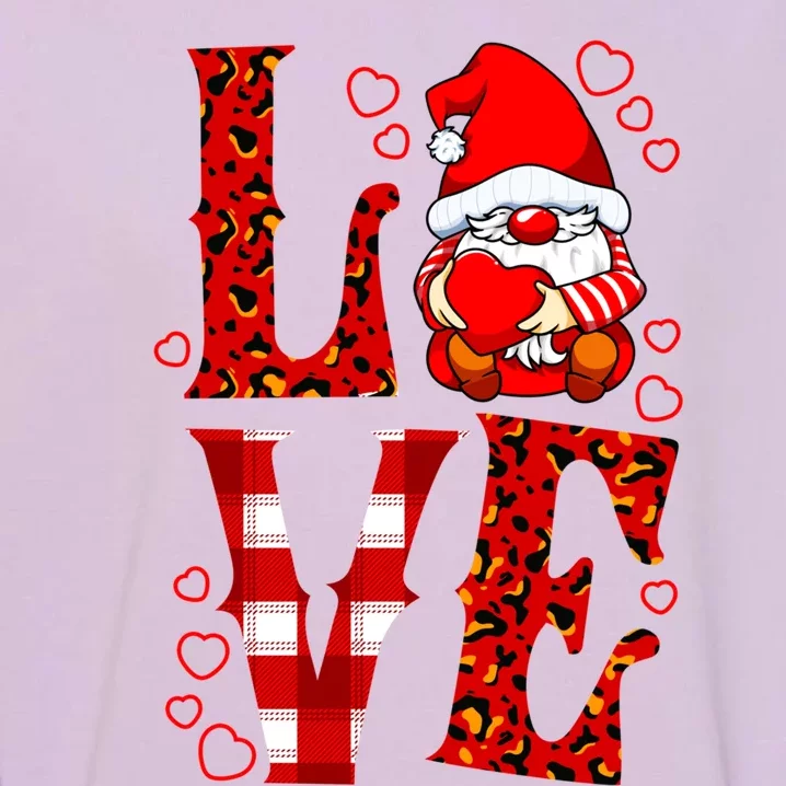 Valentines Day Gnome Love Funny Great Gift Garment-Dyed Sweatshirt