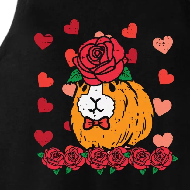 Valentines Day Guinea Pig Cute Pet Gift Ladies Tri-Blend Wicking Tank