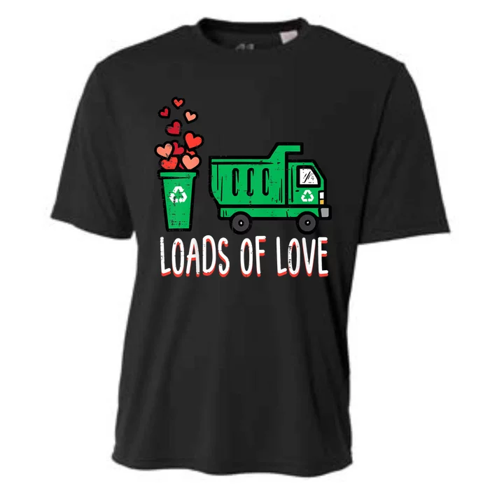 Valentines Day Garbage Truck Loads Of Love Cooling Performance Crew T-Shirt