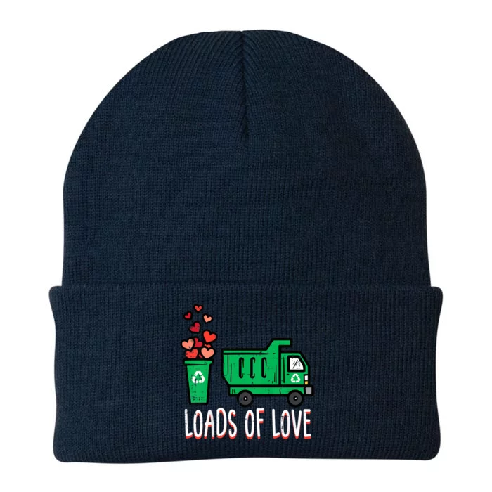 Valentines Day Garbage Truck Loads Of Love Knit Cap Winter Beanie