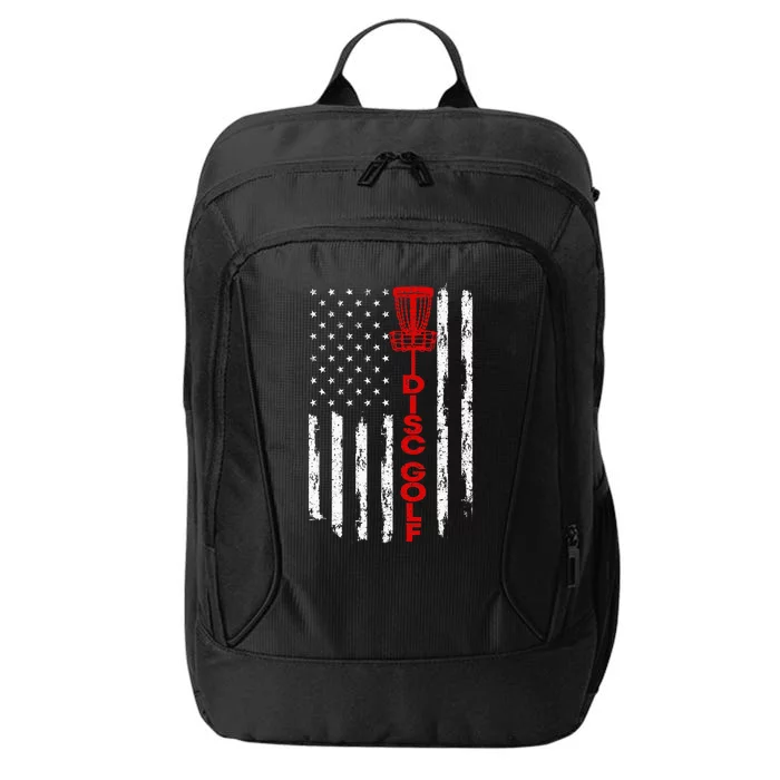 Vintage Disc Golf Basket American Flag City Backpack