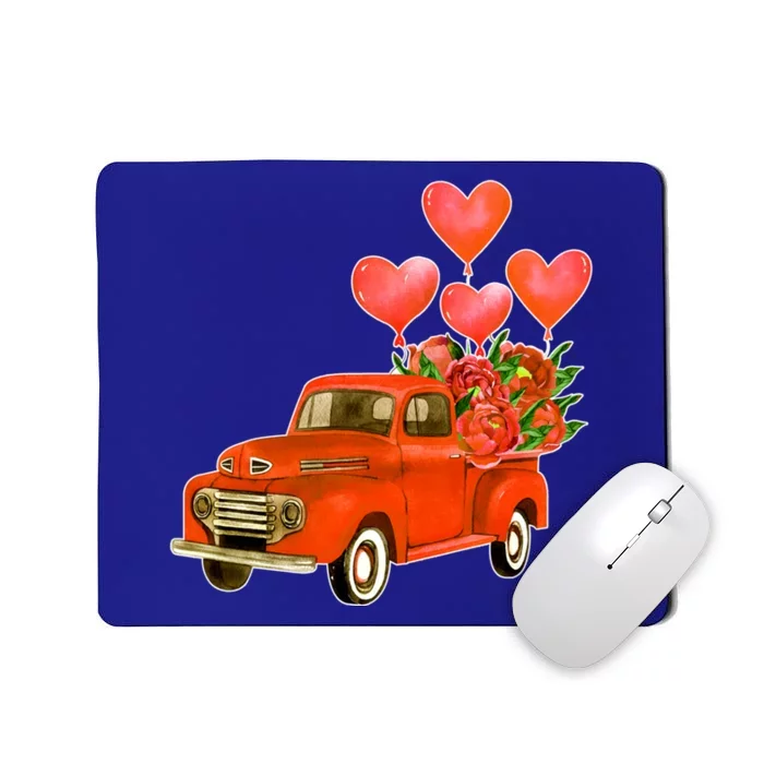 Valentines Day Garbage Truck Hearts Gift Mousepad