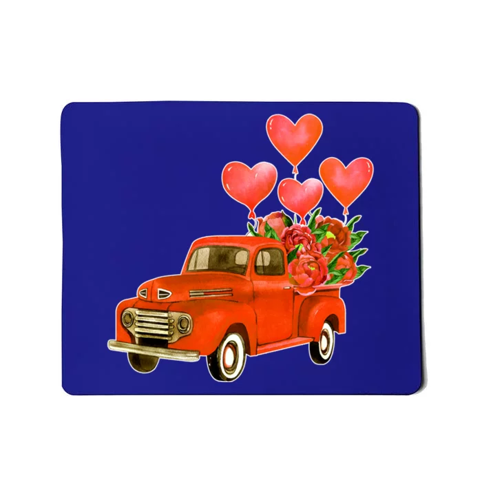 Valentines Day Garbage Truck Hearts Gift Mousepad