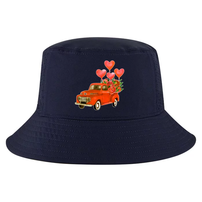 Valentines Day Garbage Truck Hearts Gift Cool Comfort Performance Bucket Hat