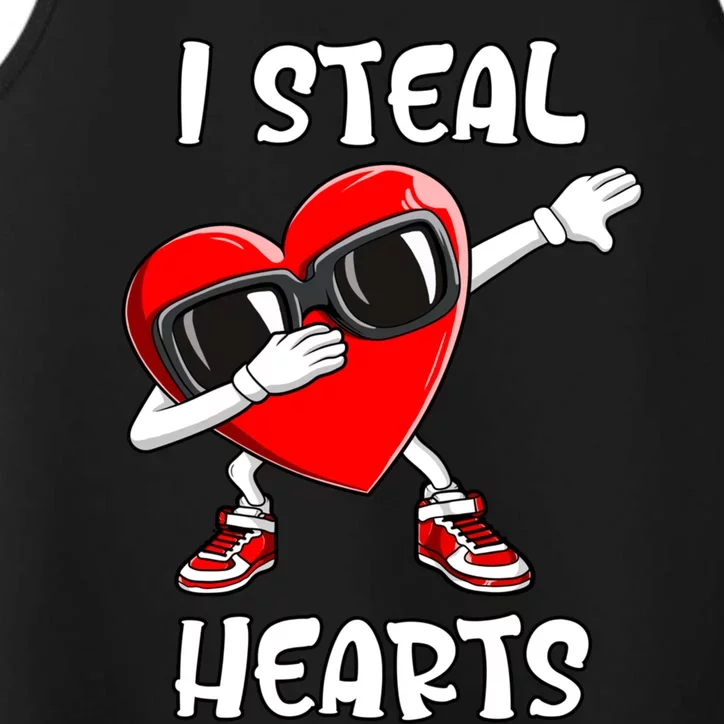 Valentines Day Gift Love Dabbing Heart Meaningful Gift Performance Tank