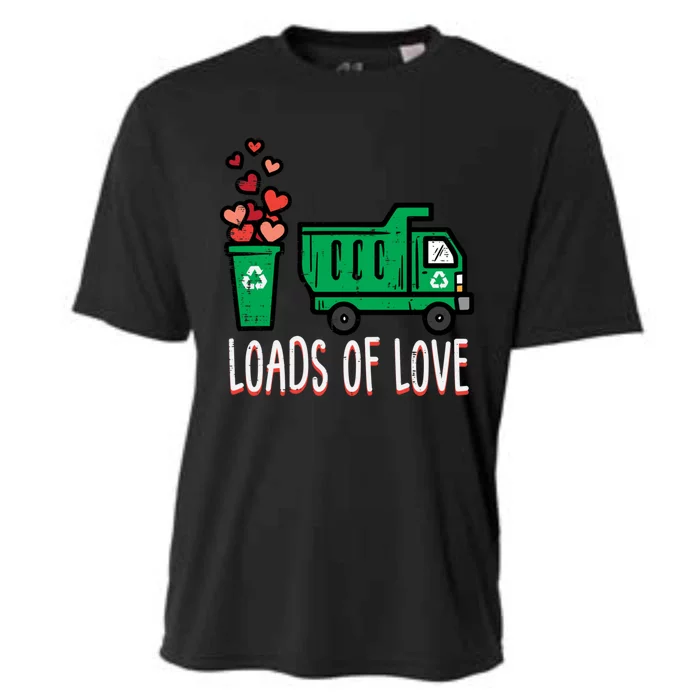 Valentines Day Garbage Truck Loads Of Love Gift Cooling Performance Crew T-Shirt