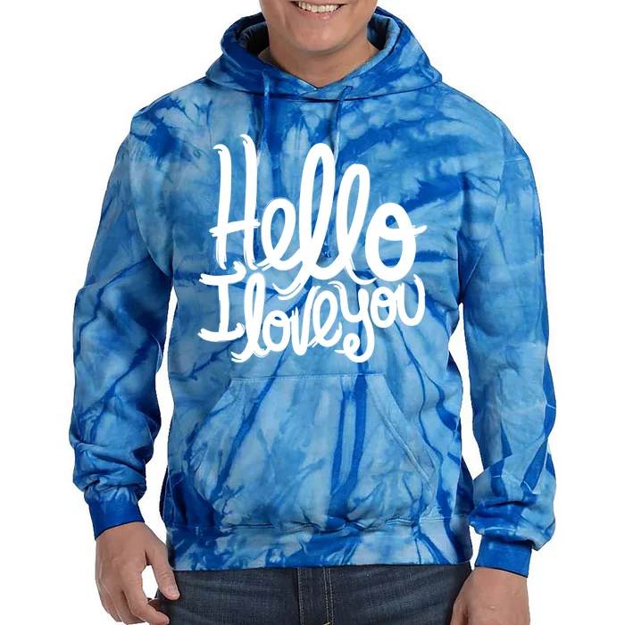 Valentine's Day Gift Meaningful Gift Hello I Love You Gift Tie Dye Hoodie